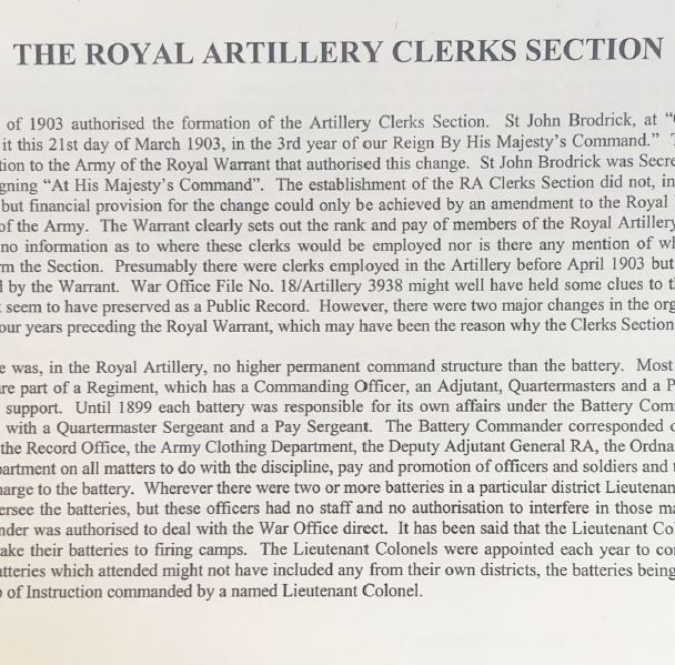 Formation of the AC Section